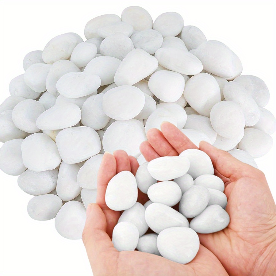 Aquarium Decoration Rock - 200/400 جرام الأبيض عالية مصقول الحصى