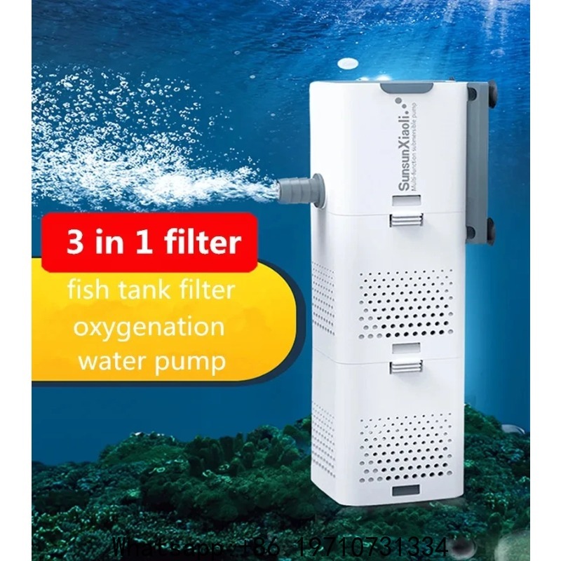 Aquarium Mini Fish - فلتر SUNSUN 3 في 1 لأحواض