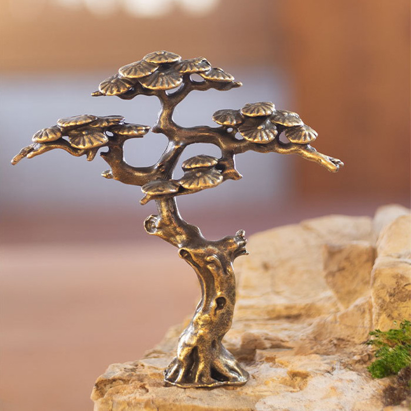 Aquarium Decoration Rock - تمثال صغير للترحيب على شكل صنوبر