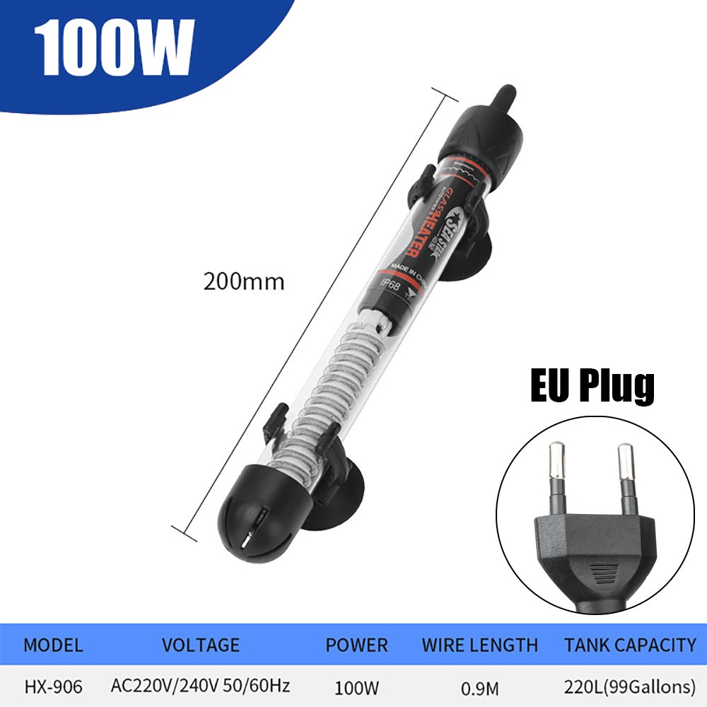 Aquarium Heater Submersible - 1 قطعة 25 واط/50 واط/100 واط/200