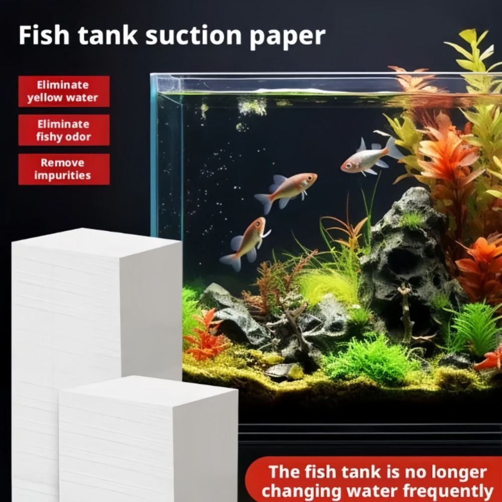 50 قطعة من ورق تنظيف حوض السمك - مراجعة Aquarium Fish Yellow وسعره