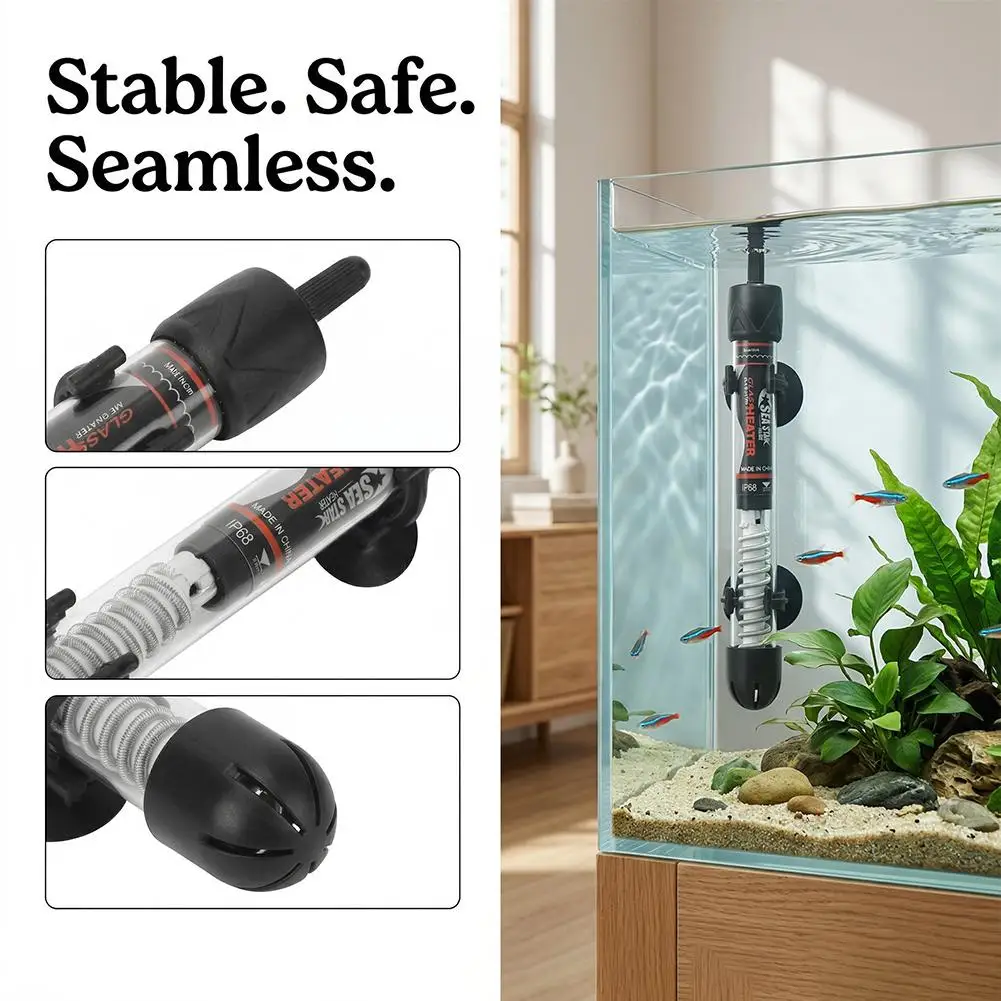 سخان حوض أسماك قابل للتعديل 25 - مراجعة Aquarium Heater Submersible وسعره
