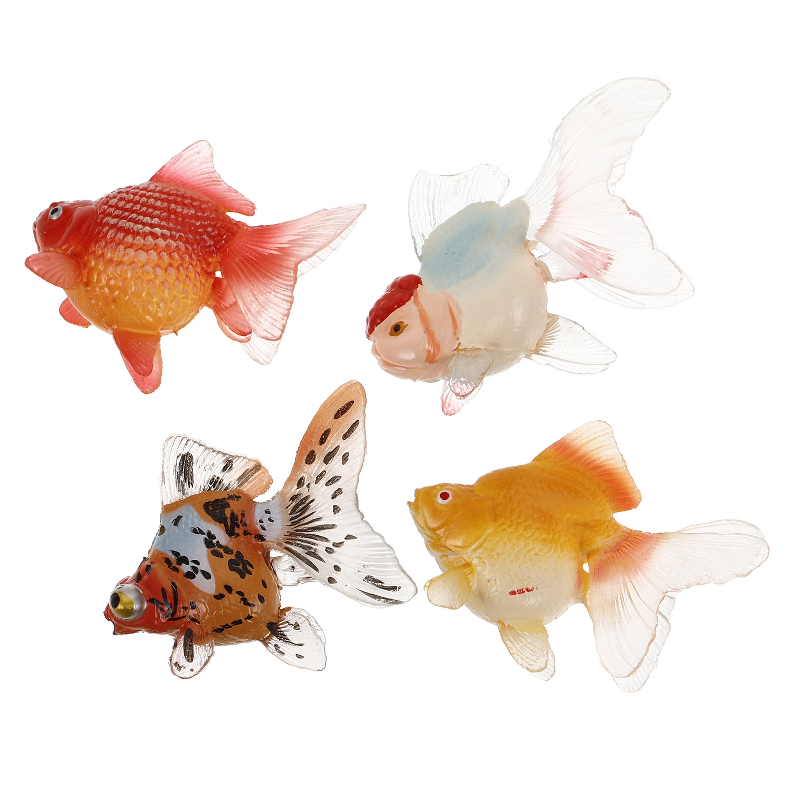 4 قطع من أسماك الكوي الاصطناعي - مراجعة Aquarium Fish Freshwater وسعره