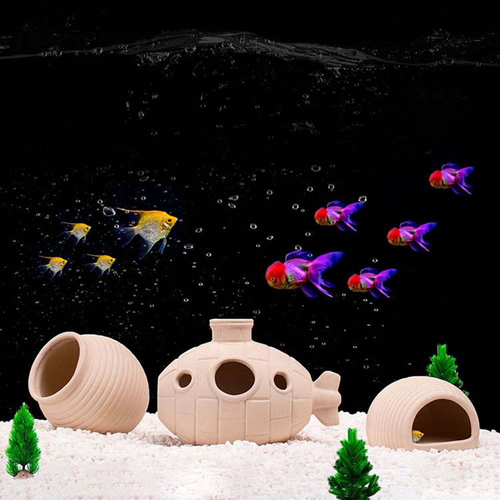 مخبأ سيراميكي متعدد الوظائف لل - مراجعة Aquarium Fish Hideout وسعره