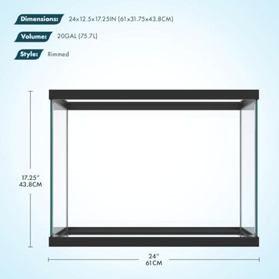 حوض سمك زجاجي سعة 20 جالون - 2 - مراجعة Aquarium Fish Big وسعره