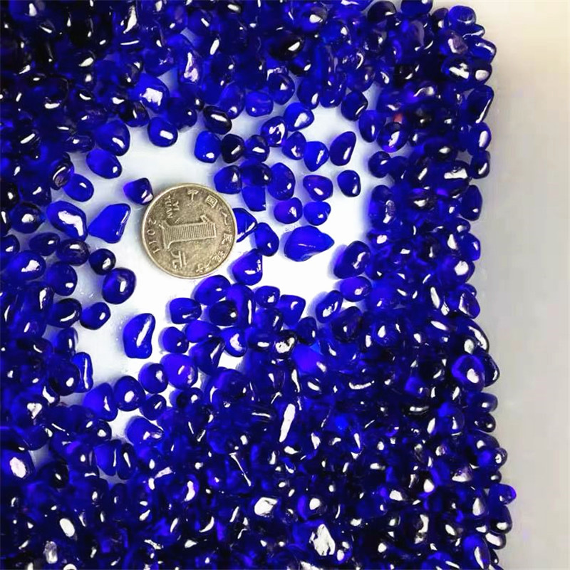 1000 جرام حصى زجاجي أزرق ملون، - مراجعة Aquarium Fish Colour وسعره