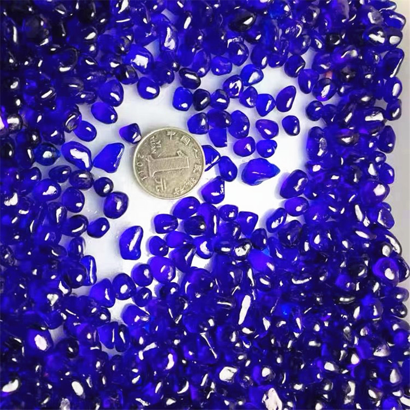 1000 جرام حصى زجاجي أزرق ملون، - مراجعة Aquarium Fish Colour وسعره