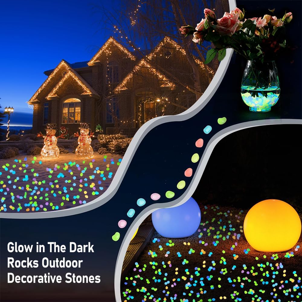 500 قطعة من الحصى المضيء متعدد - مراجعة Aquarium Decoration Rock وسعره