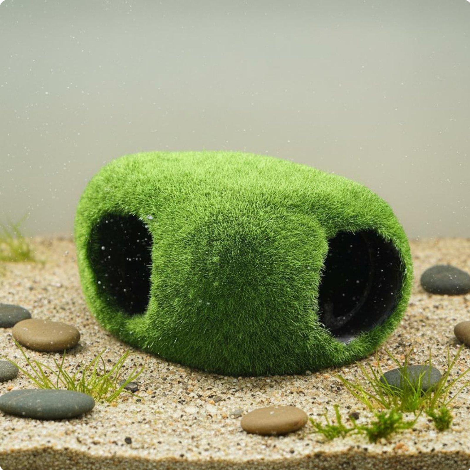 منحوتة طحلب زخرفية لحوض السمك  - مراجعة Aquarium Fish Hideout وسعره