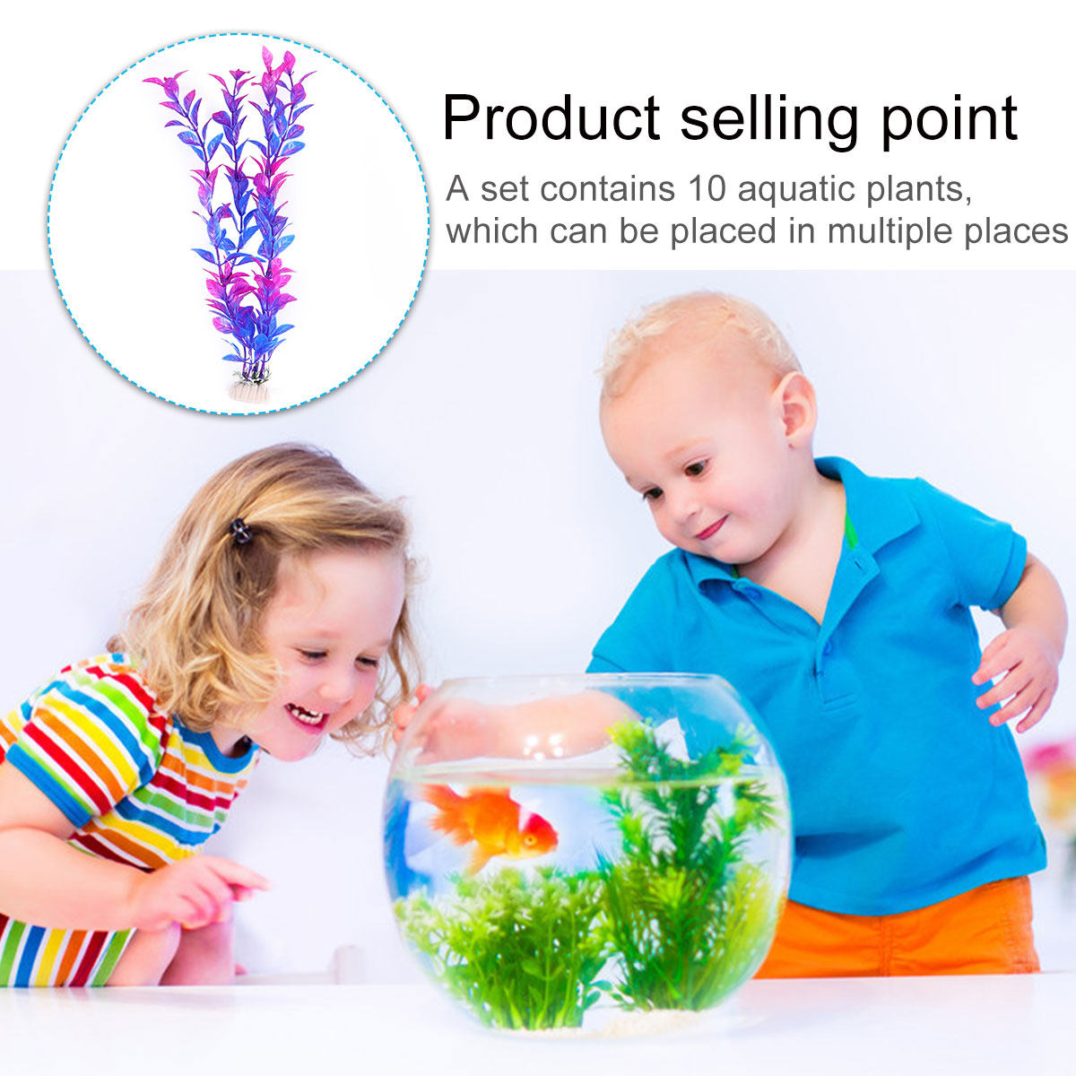 مجموعة من 10 نباتات مائية اصطن - مراجعة Aquarium Fish Restaurant وسعره