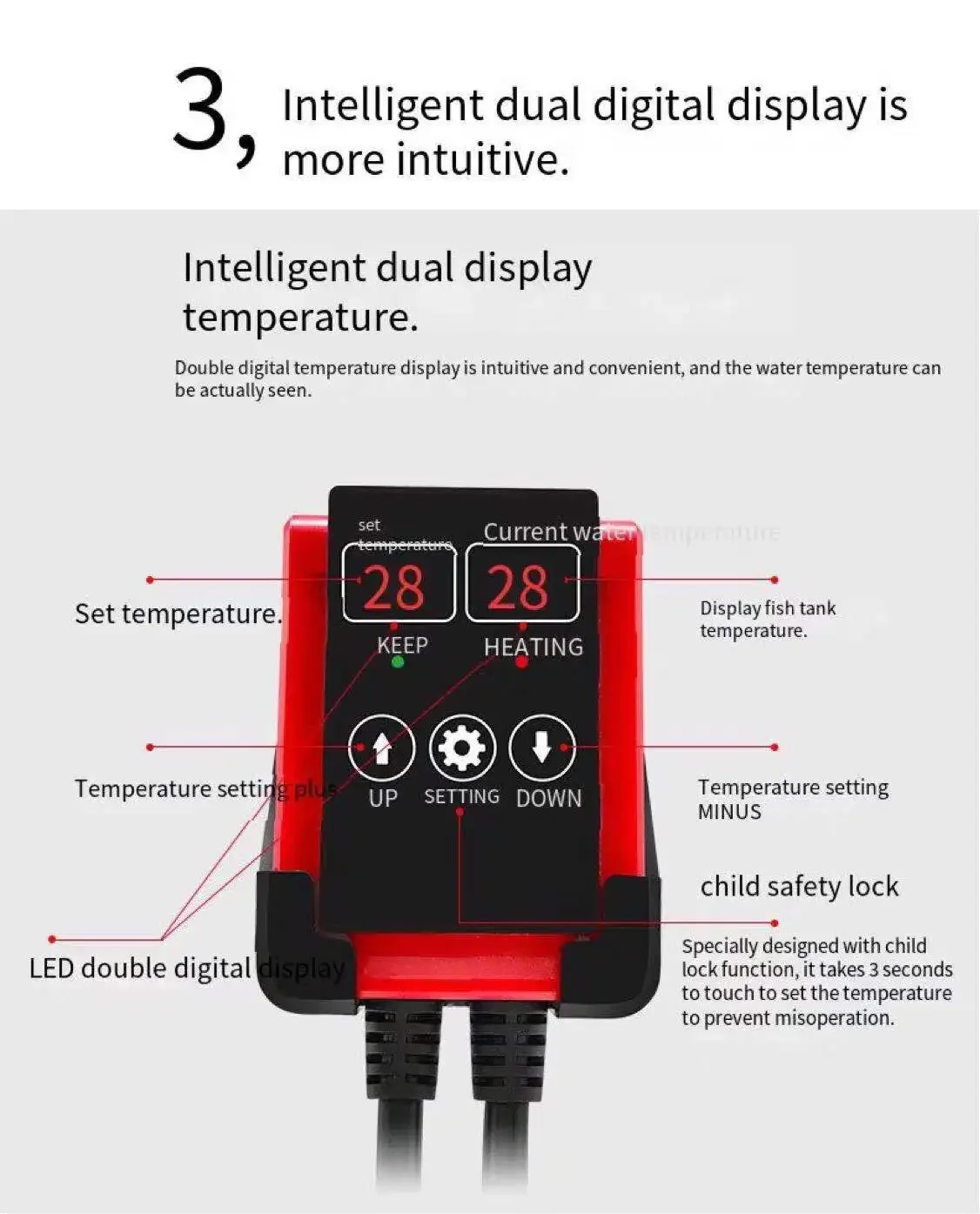 1000 واط حوض السمك سخان غاطسة  - مراجعة Aquarium Heater Submersible وسعره