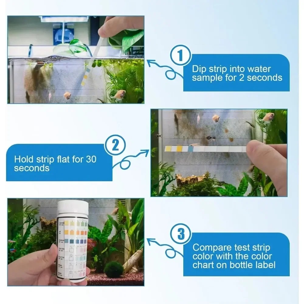 حوض السمك اشرطة الفحص PH جودة  - مراجعة Aquarium Fish Freshwater وسعره
