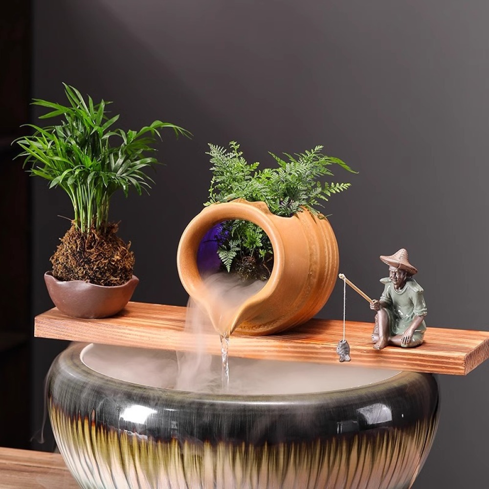 وعاء نافورة مياه من السيراميك، - مراجعة Aquarium Decoration Rock وسعره
