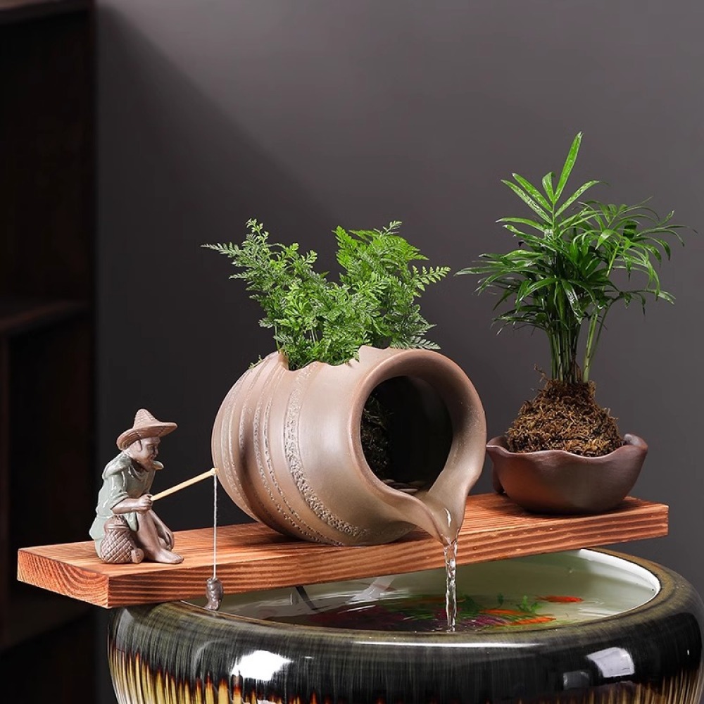 وعاء نافورة مياه من السيراميك، - مراجعة Aquarium Decoration Rock وسعره