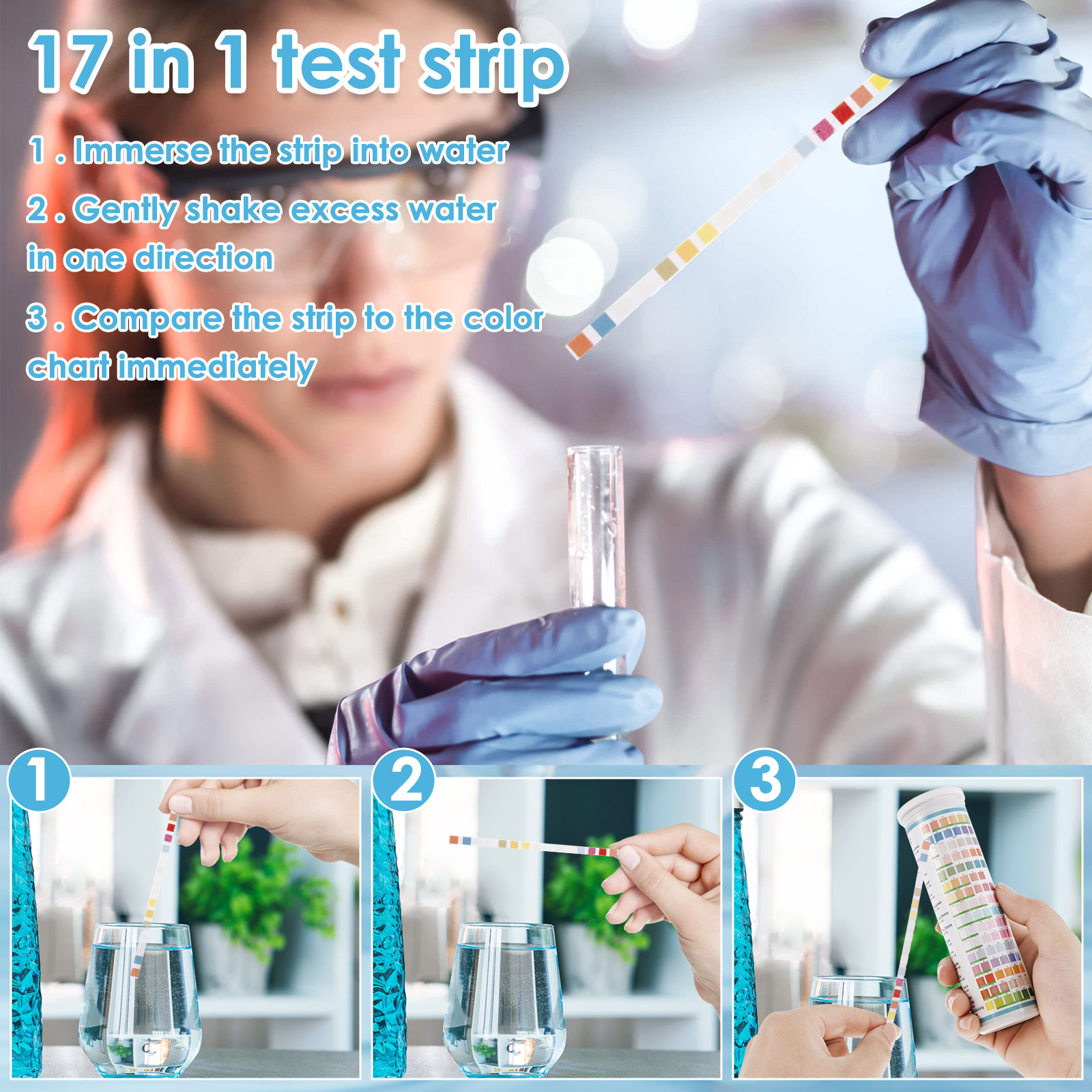 5-17 في 1 شرائط اختبار حوض الس - مراجعة Aquarium Fish Freshwater وسعره