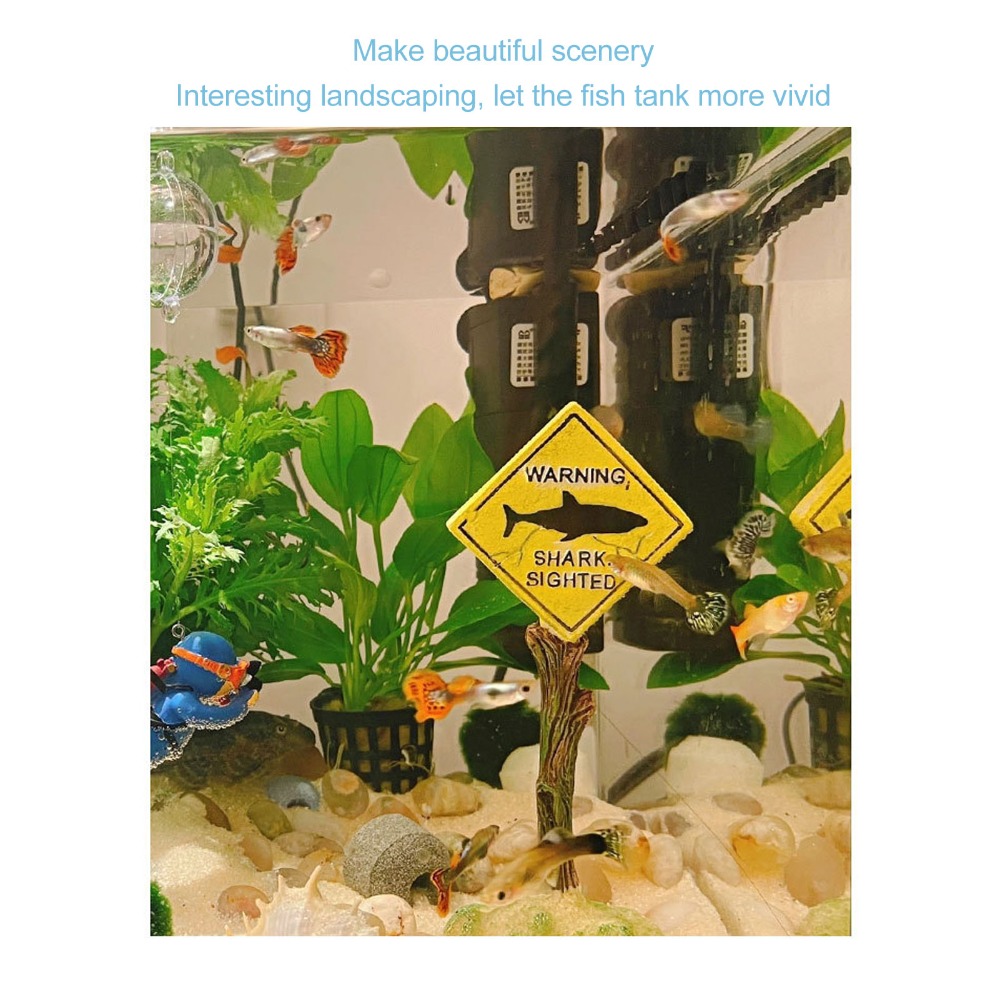 الراتنج القرش تحذير مجلس زخرفة - مراجعة Aquarium Fish Yellow وسعره