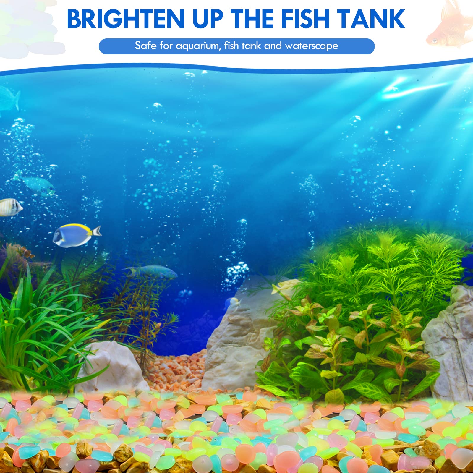 100 قطعة يتوهج في الظلام حديقة - مراجعة Aquarium Decoration Rock وسعره