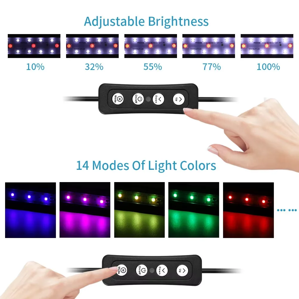 الملونة LED حوض السمك ضوء الإض - مراجعة Aquarium Fish Colour وسعره