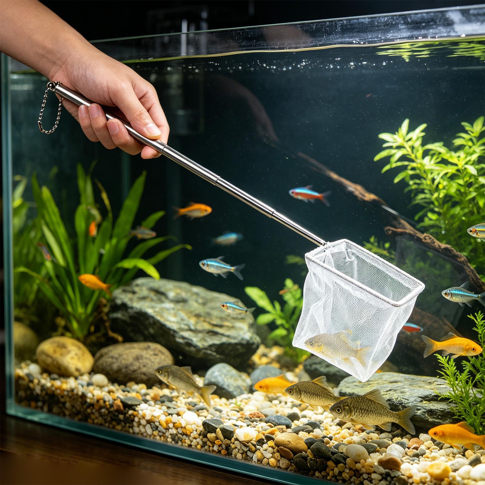 طقم من قطعتين: شبكة صيد سمك صغ - مراجعة Aquarium Fishland وسعره
