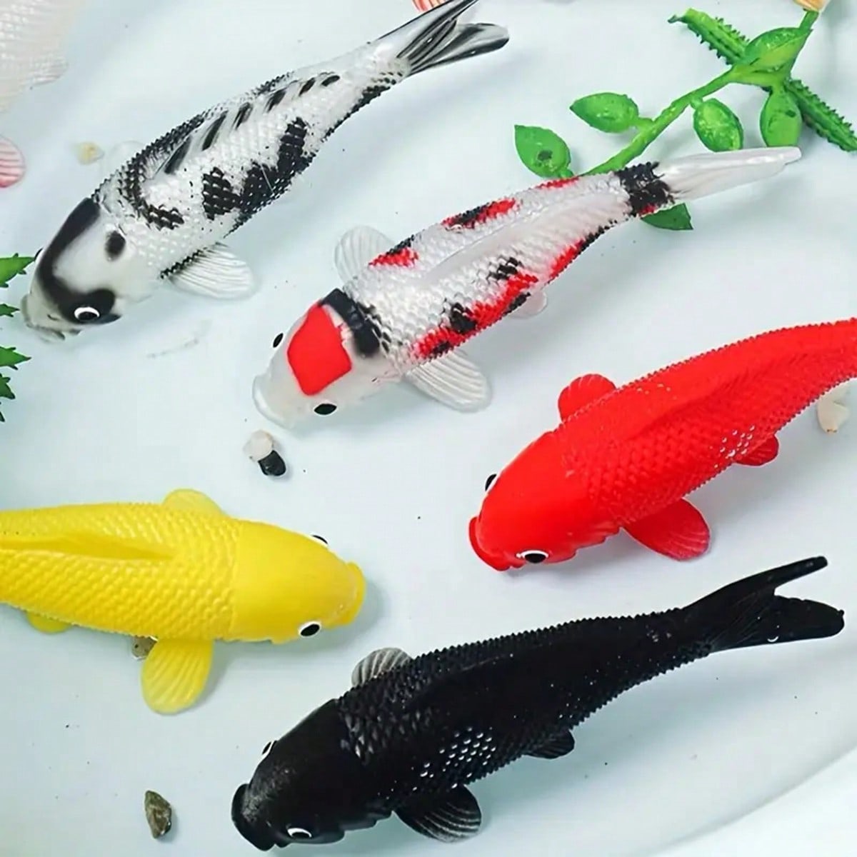 2 قطعة سمك كوي صناعي ملون لأحو - مراجعة Aquarium Fish Yellow وسعره
