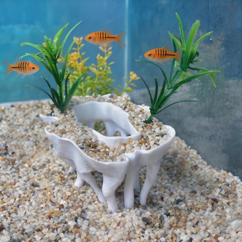 نباتات حوض السمك المطبوعة ثلاث - مراجعة Aquarium Fish Pot وسعره