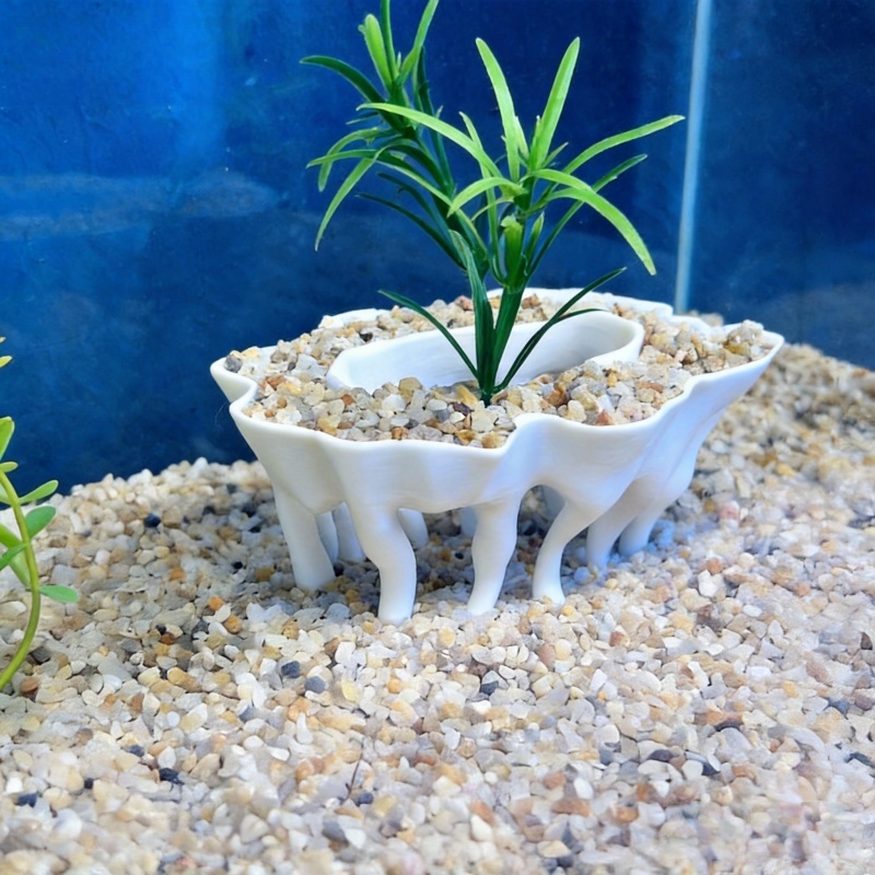 نباتات حوض السمك المطبوعة ثلاث - مراجعة Aquarium Fish Pot وسعره
