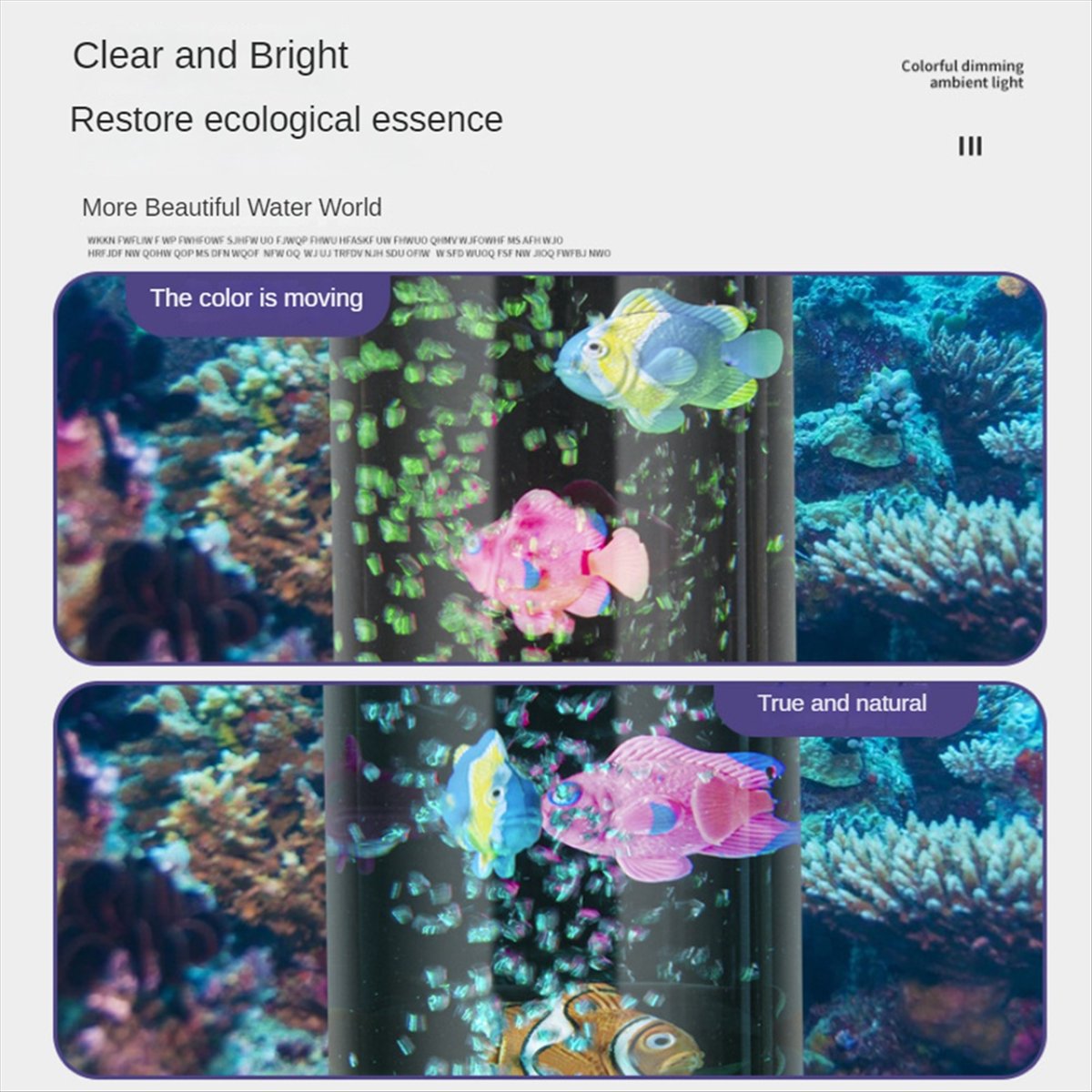 *A99Z Mini RGB فقاعة الأسماك م - مراجعة Aquarium Fish Colour وسعره